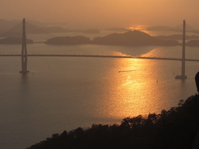 木浦市．木浦港 木浦大橋黃昏日落景色